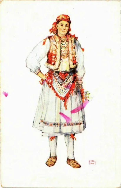 CPA AK Costume national croate CROATIA (597812)