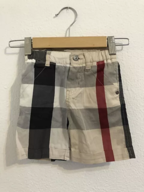 BURBERRY Pantalone bambino bambina  beige  fantasia classica Tg 9 Mesi Cotone