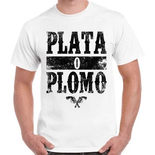 Maglietta retrò argento o piombo Narcos Pablo Escobar 2389