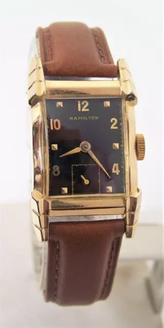 Vintage 10k GF HAMILTON Mens Winding Watch c.1940s Cal. 982* Re-Cased* SERVICED