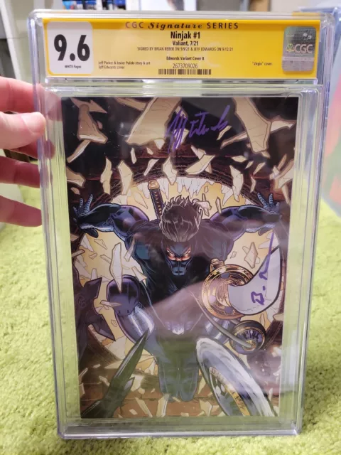 Ninjak #1 CGC SS 9.6 Virgin Variant Cover Signed by Jeff Edwards & Brian Reber