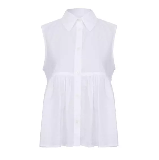 McQ Alexander McQueen L133610 White Sleeveless Button Shirt Size 6 US / 42