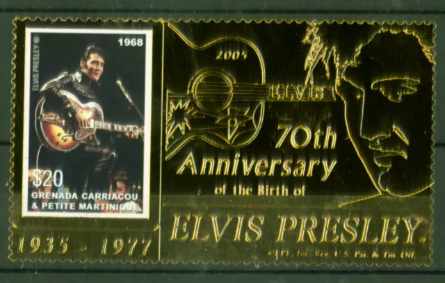 Grenada Grenadine 2006 - Elvis Presley - 70° compleanno - pellicola oro - n. 4252