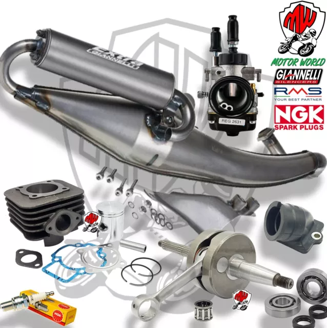 KIT COMPLETO CILINDRO ALBERO MARMITTA PIAGGIO 70cc ø47 2T PIAGGIO ZIP 50 SP H2O