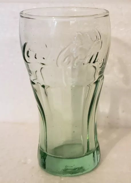 Genuine Coca-Cola Green Libbey Glass Small Glass Cup Vintage Coke  6.25 OZ 4.5"