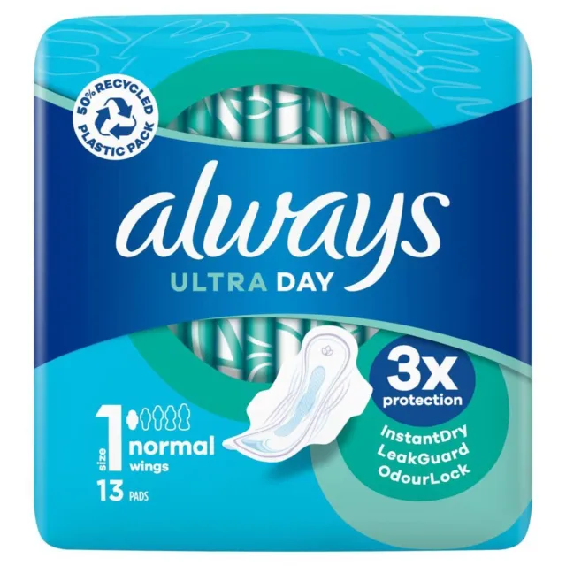 Always - Always Ultra Normal Plus (Size 1) Sanitary Napkins - 13 Pieces