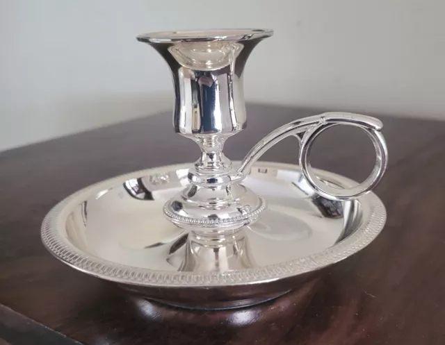 Silver Plate Chamberstick Candle Stick