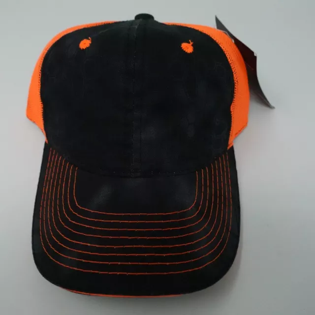 Kryptek Typhon Hunting Hat Cap Mens OSFM Camo Orange Adjustable Mesh Strap-back