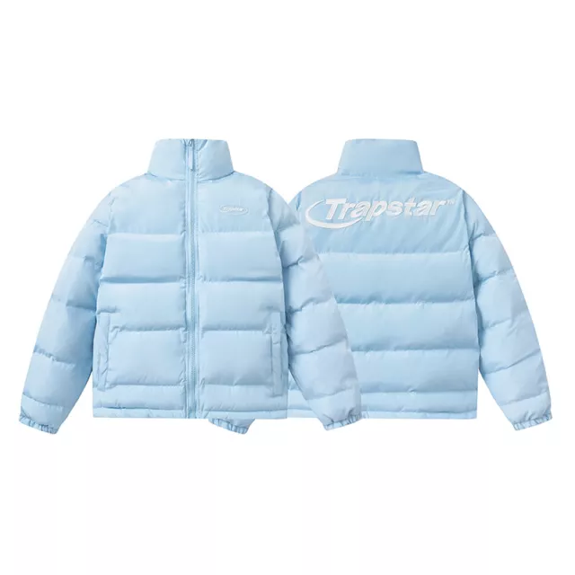 TRAPSTAR HYPERDRIVE PUFFER Jacket Ice Blue Winter Embroidery Zip Jacket ...