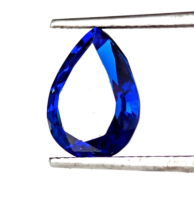 Zaffiro blu naturale del Kashmir da 4,20 ct, forma a pera, taglio sciolto,...