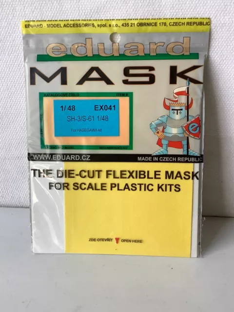 Eduard EX041 1:48 SH-3/S-61 Flexible Mask Hasegawa (DF508-9R1/15/6)-3