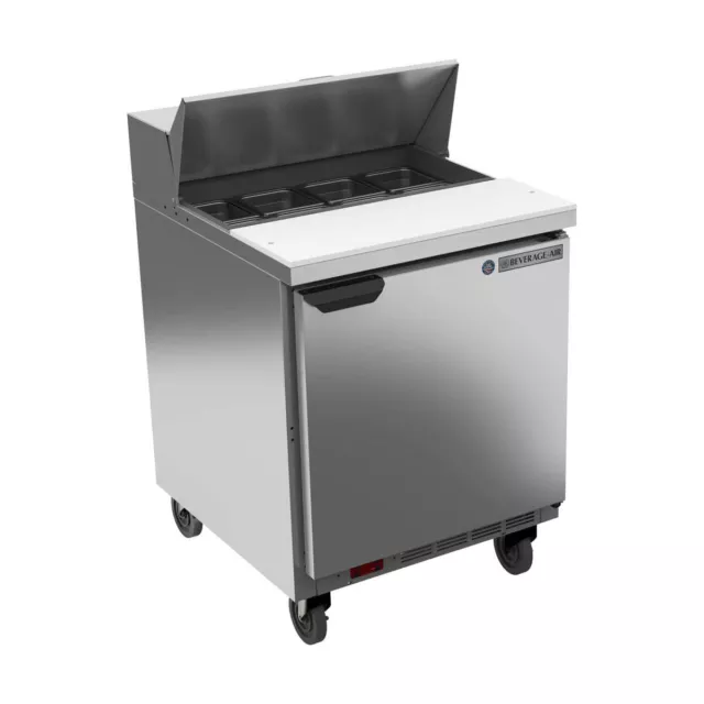 Beverage Air SPE27HC-B 27" One Section Sandwich / Salad Prep Table, 6.9 cu. ft.