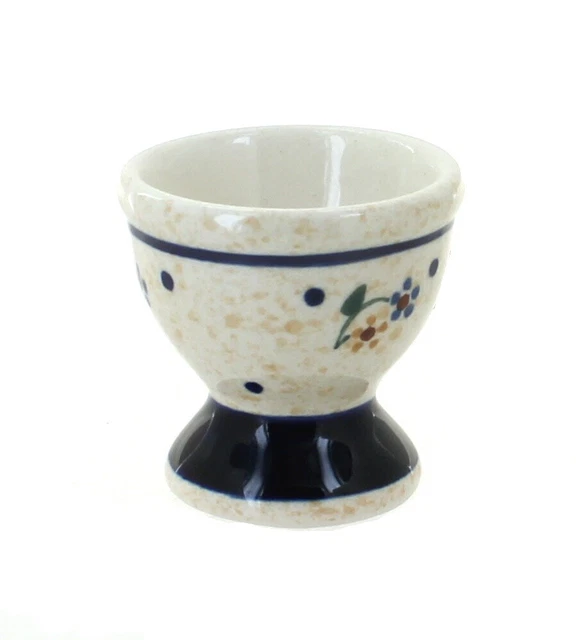 Blue Rose Polish Pottery Country Meadow Egg Cup