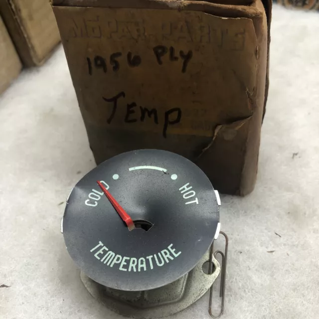 1956 Plymouth Water Temperature Gauge In Box Nos