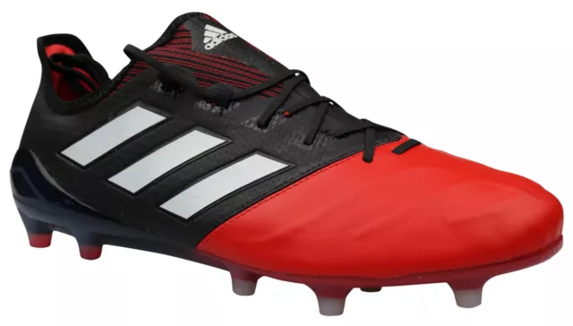 Botas de fútbol Adidas ACE 17.1 FG cuero levas negras rojas BB4320 talla 39 1/3 NUEVAS