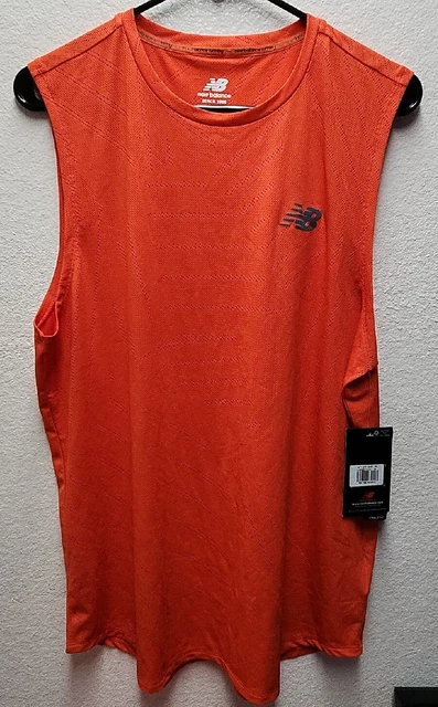 New Balance Men's Q Speed Tank Ghost Pepper Short Sleeve MT11277 GHP M Medium