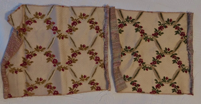 Coupon De Tissu Coton Fleuri - Motif Médaillon Rose - Dimensions 49 X 63 Cm - Neuf Pour Couture Et DIY