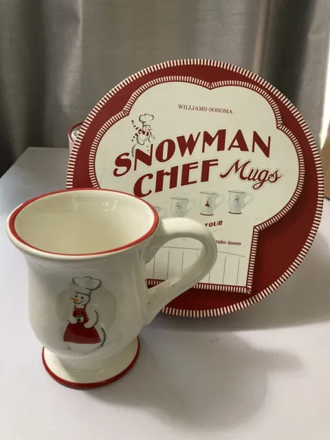Set of 6 Williams-Sonoma Assorted Snowman Decorative Mugs for sale