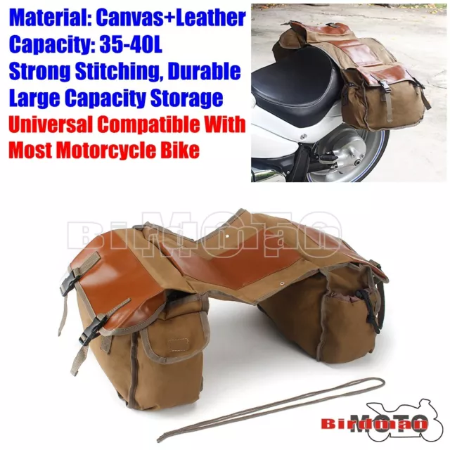 Motorcycle Saddle Bag Side Luggage Bag For Honda Shadow 750/Royal Enfield bullet