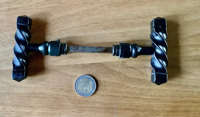 ANCIENNE POIGNÉE DE porte en fer torsadé... EUR 15,00 - PicClick FR