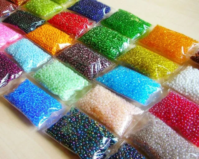 Rocailles perlen set 2mm Rund 45000stk Glasperlen 20g x 30 farben posten Z23 Rocailles perlen set 2mm Rund 45000stk Glasperlen 20g x 30 farben posten Z23