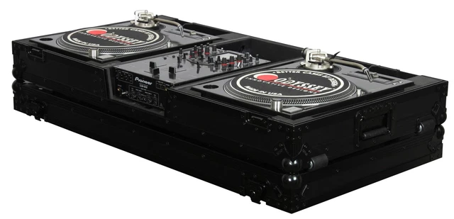 Odyssey FZBM10WBL Black Label Universal Turntable DJ Coffin with Wheels