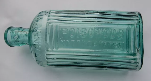 British Household Ammonia poison bottle c1910-20 (J)