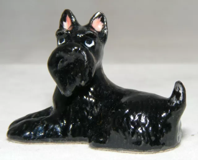 Klima Miniature Porcelain Animal Figure Scottish Terrier (Scottie) Lying K063