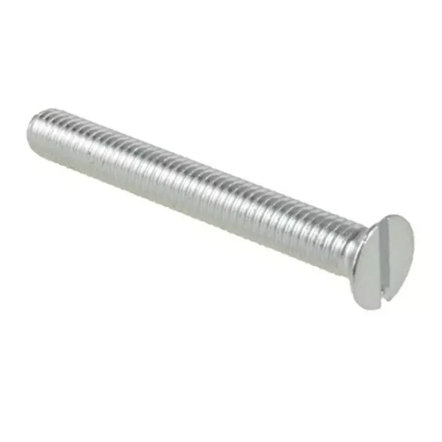 4BA x 0.66mm pitch British Association COUNTERSUNK SLOT Machine Screw CSK Zinc