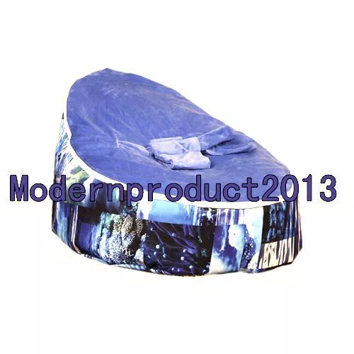 Free ship Bule PVC Baby infant Bean Bag Snuggle Bed 2 upper layers No Filling