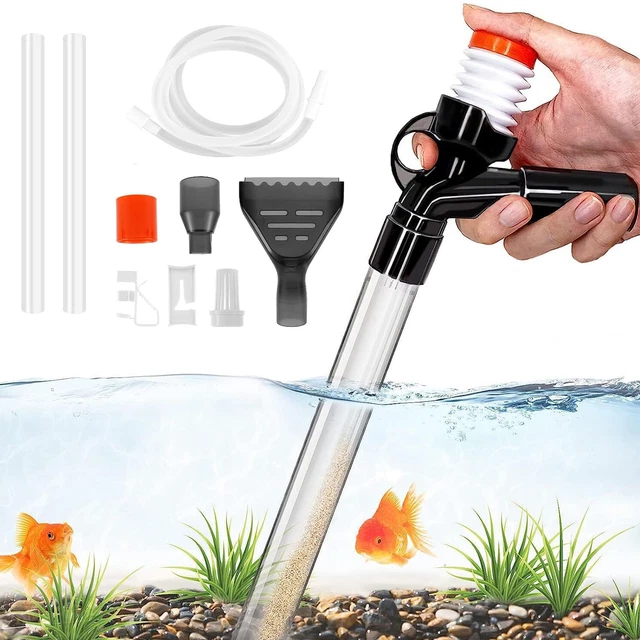 5In1 Aquarium Gravel Cleaner Siphon Fish Tank Water Changer Sand Vacuum Cleaner
