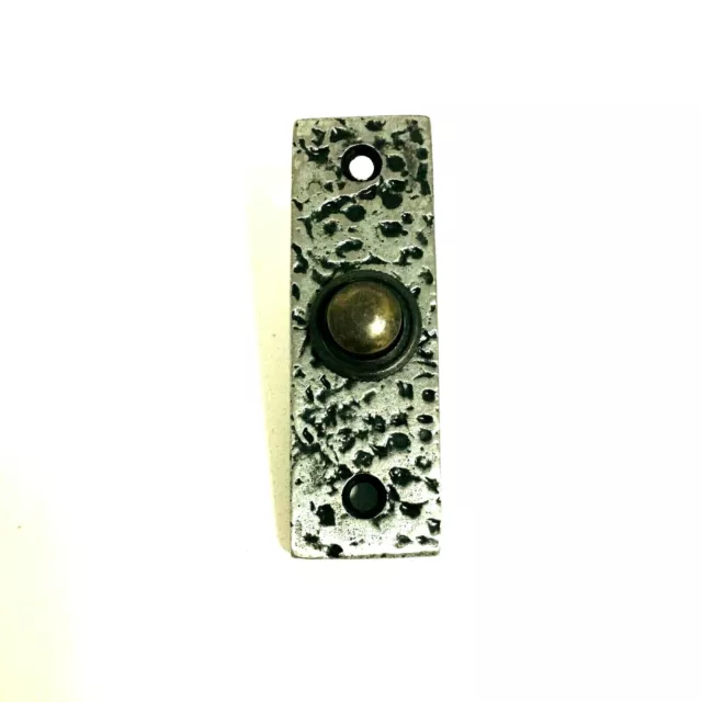 Pewter Antique Door Bell Chime Push Button Press