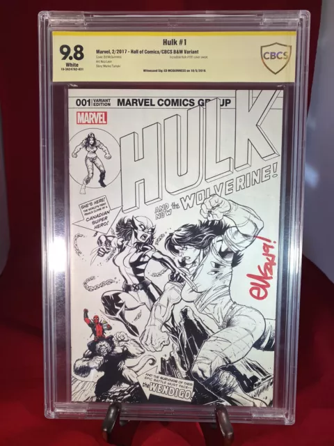 Hulk 1 9.8 SS CBCS Hall of Comics / CBCS B&W Variant - signed by Ed McGuinness