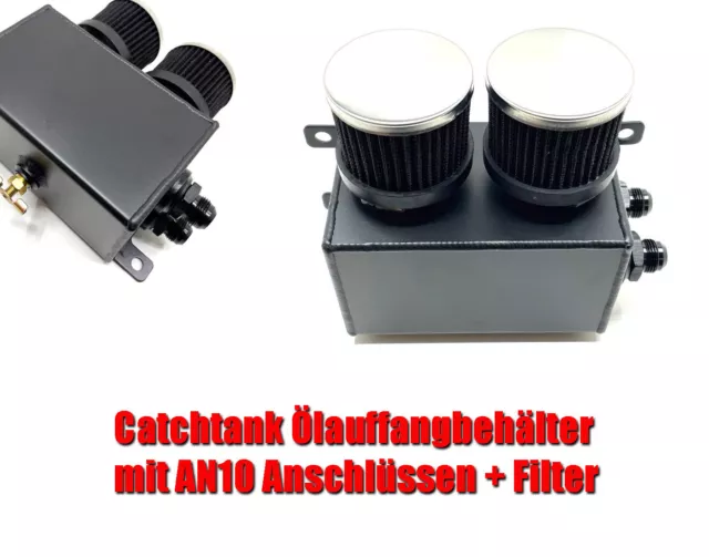 Öl Catch Schwarz Tank Öl Auffangbehälter 1L AN10 VW Golf 1.8T 16V VR6 BMW OPEL