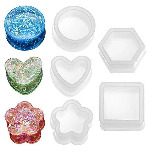 5 Stück Resin Gießharz Silikonform Epoxidharz Formen Set Silikonform Weihnach...