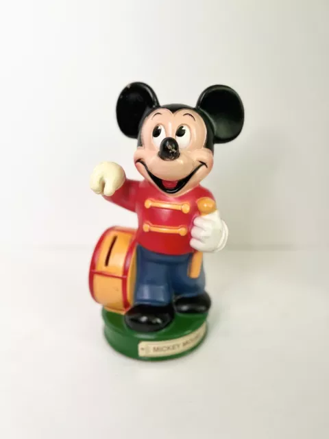 Vintage Walt Disney Mickey Mouse Marching Band Coin Bank 8.5” Tall