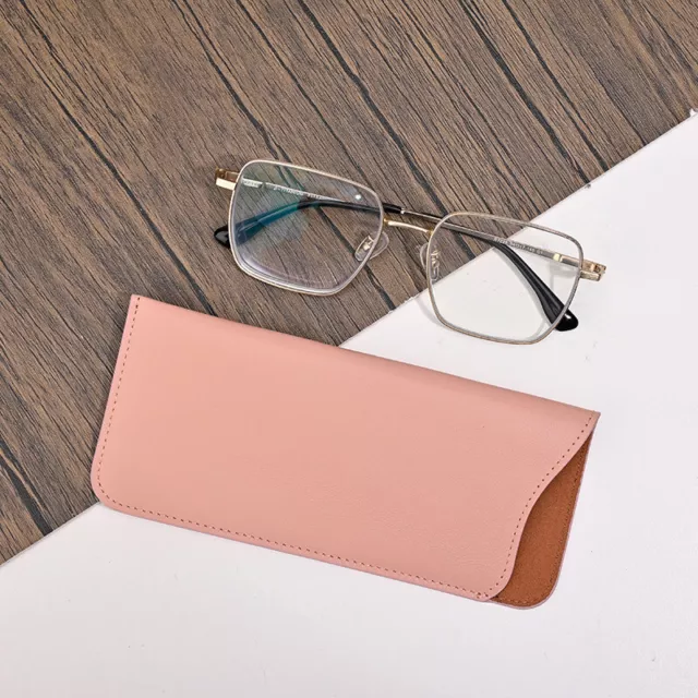 Soft Leather Glasses Bag Sunglasses Case Anti-slip Glasses Bag Protective Cover