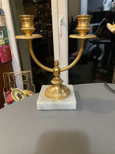 Chandelier Serpent Bronze Doré – Pied Serpent – 1 Flamme – Vintage 1950 – Allemagne