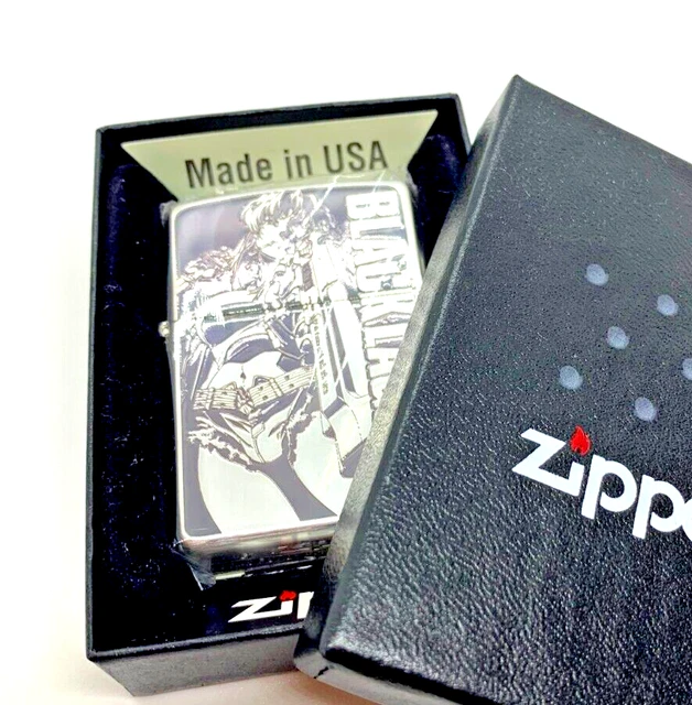 Zippo Black Lagoon Levi Oil Lighter Etching Silver Brass Bullet Marks Japan New
