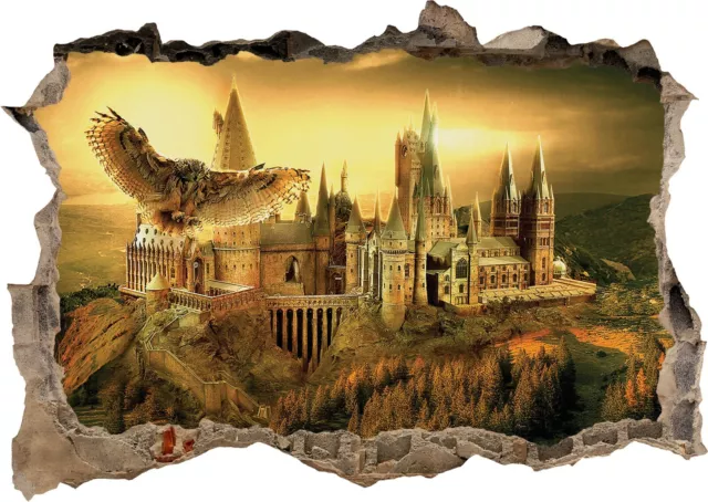 Harry Potter Castle AlleyHogwarts  3D Window Sticker Wall Poster Decal Mural 824