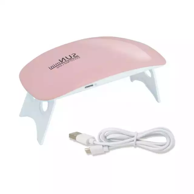 Lampada LED UV 6W Asciuga Unghie Portatile Micro USB 5V Smalto Nail Art Rosa