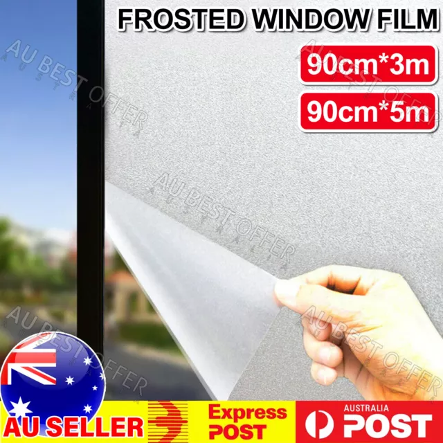 90cm*3m/5m Clear Frosted Home Window Glass Removable Privacy Film AU