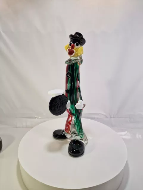 Alfredo Barbini Style Murano Art Glass Clown Venetian Italian Art Figurine, B6