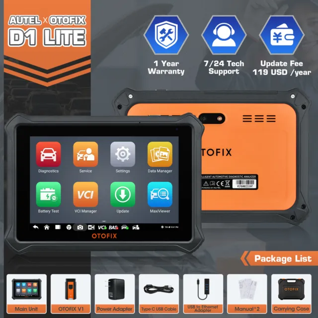 OTOFIX D1 Lite Bidirectional Full System OBD2 Scanner Diagnostic Tool Key Coding