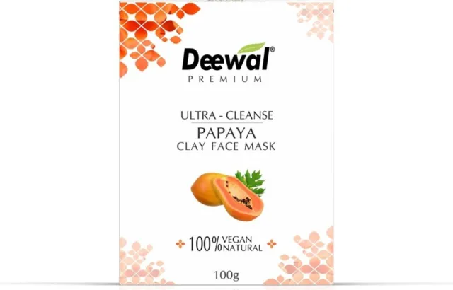 Ultra-Cleanse Papaya Clay Face Mask | 100% Natural | Vegan | Preservatives Free