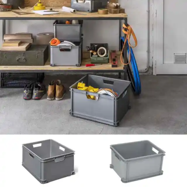Curver Aufbewahrungsbox Grau Kunststoffbox Lagerbox Spielzeugkiste 30/60L vidaXL