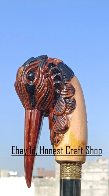 Hand Carved Woodcock Handle Wooden Walking Cane Handmade Walking Stick Best Gift