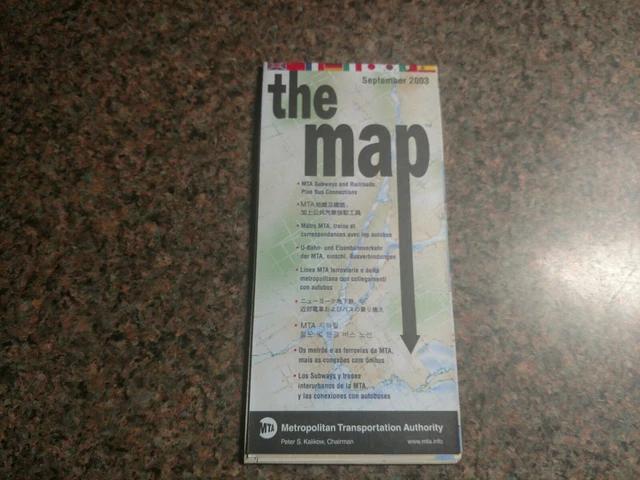 NEW YORK CITY Subway Map Transit NYC Sept 2003 Multilingual Commuter new-york-city-subway-map-transit-nyc-sept-2003-multilingual-commuter