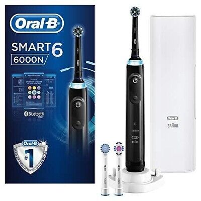 Cepillo de dientes eléctrico Oral-B Smart 6 6000N negro CrossAction 5 modos de cepillado