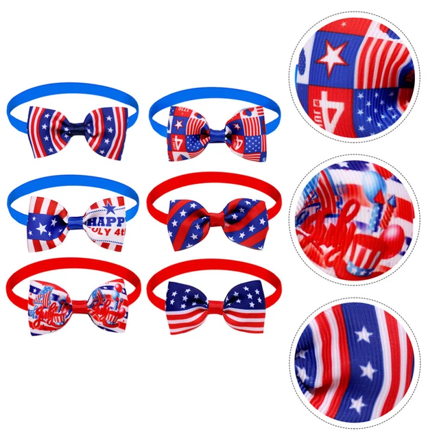 6 Pcs Dog Neck Accessories Pet Holiday Bow Tie Girl Puppy Collars Shape